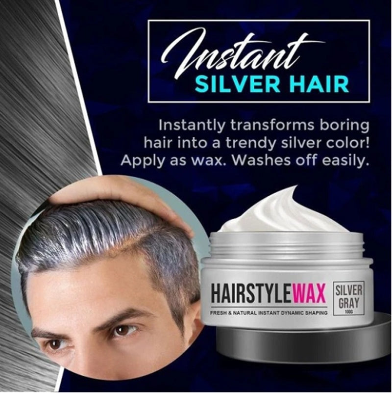 Silver Gray Dynamic Styling Hair Wax Hair Mud Gel Water