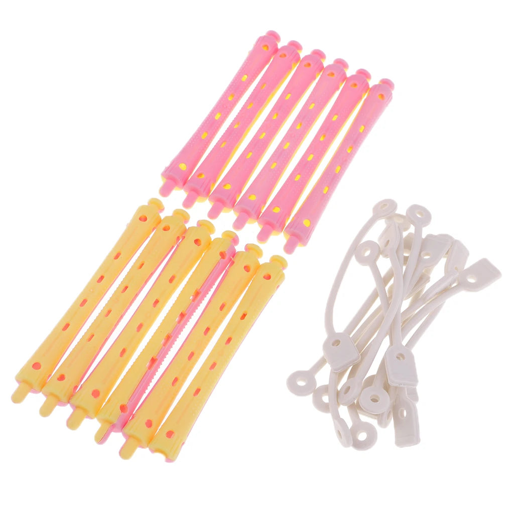 12 Pcs Wave Hairstying Perm Rod bars Curler Hairdressing Tool Set Salon Hair Rollers Set Hair Clips Hair Styling Tools