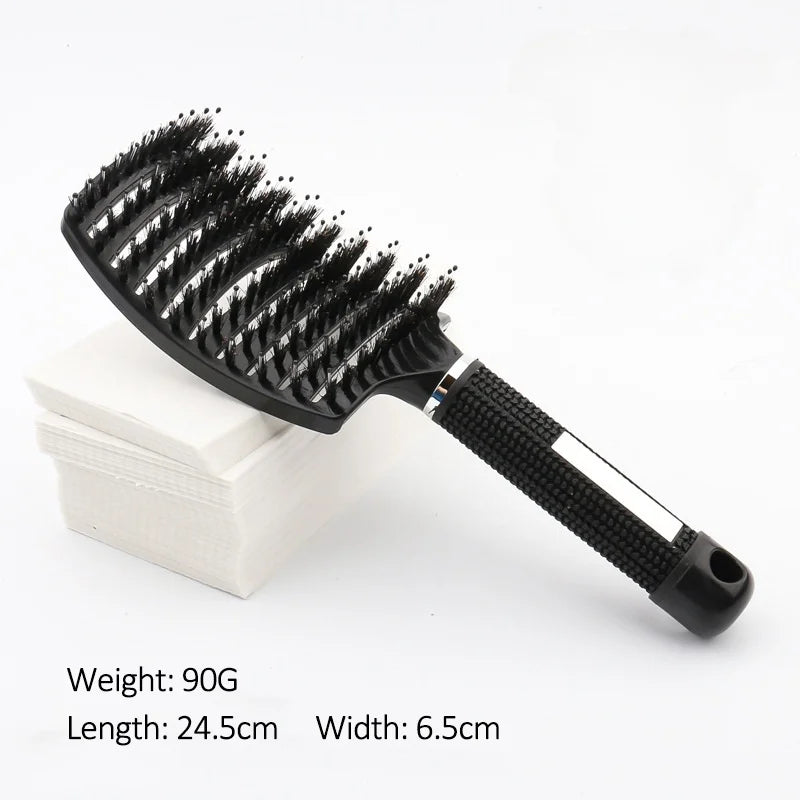 Salon Hairdressing Comb Bristle Girls Scalp Massage Combs Professional Wet Curly Detangle Hair Brush For Barber Styling Tools