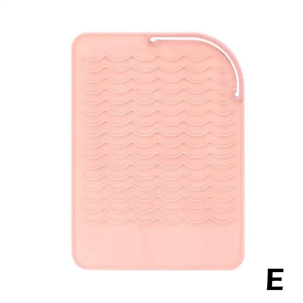 Multifunctional Silicone Heat Resistant Pad Insulation Mat for Hair Straightener Heat Curling Stick Curler Flat Irons