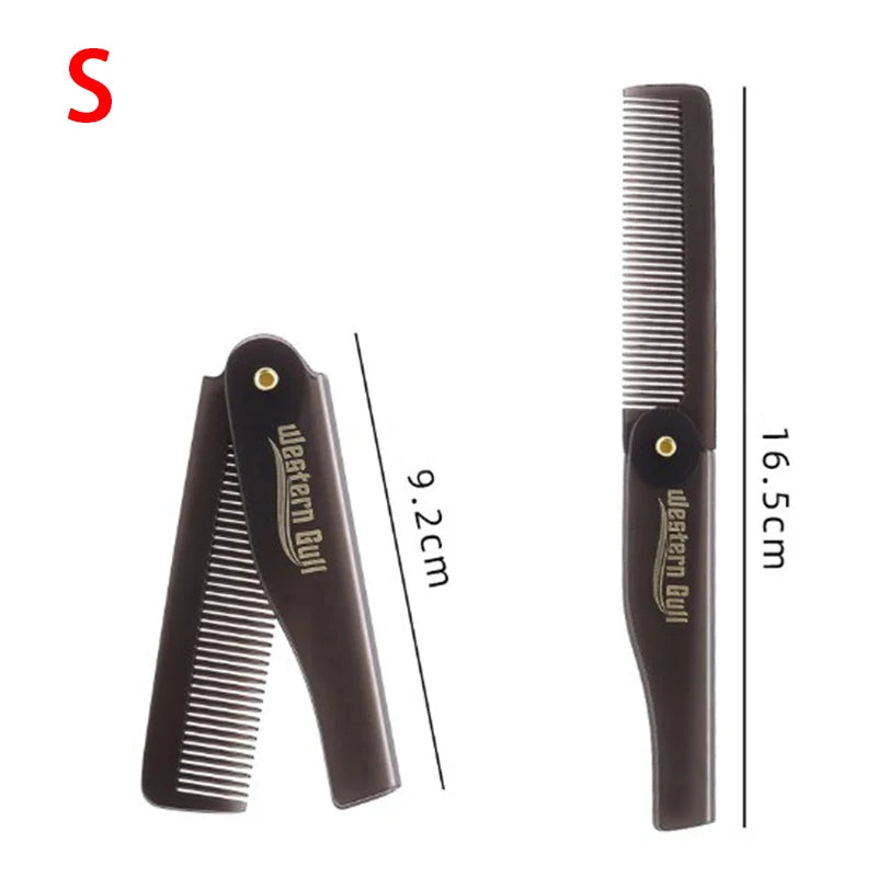 Portable Foldable Pocket Combs Oil Head Plastic Beard Combs Hair Styling Tool Combs For Man Women Folding Comb Barber Hair Tool