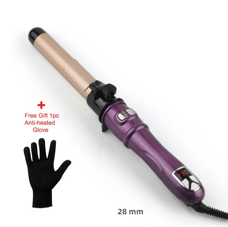 1.1/1.25inch Rotating Curling Iron Curling Wand Automatic Hair Curler 30s Instant Heat Auto Hair Waver Hair Styling Irons