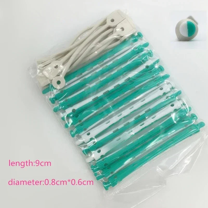 12pcs Hair Perm Rods Heatless Hair Curling Rollers Perming Rods Curlers Cold Wave Rods Flexible For Women Long Short Hair