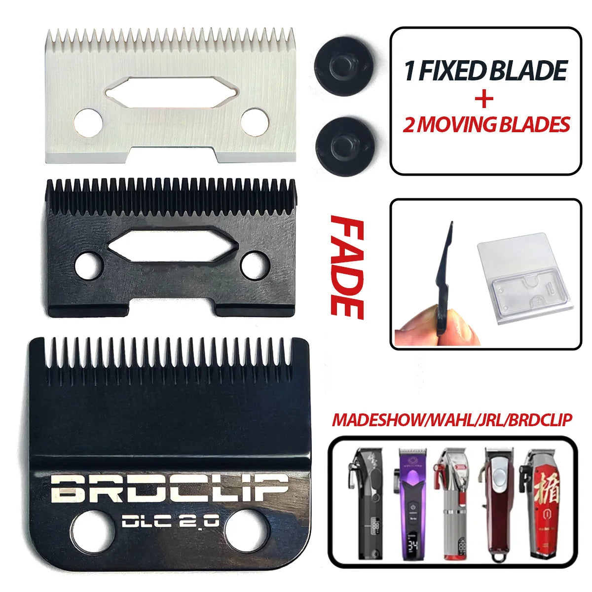 BRDCLIP DLC Replaceable Cutter Head for R77F Madeshow M10 M5 Professional Hair Clipper Ceramics Blade Hair Cutting Machine