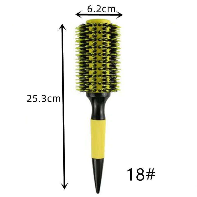 Professional Anti-Static Hairdressing Combs Barbershop Round Rolling Comb Salon Barber Hairdressing Hairbrush Styling Accessory