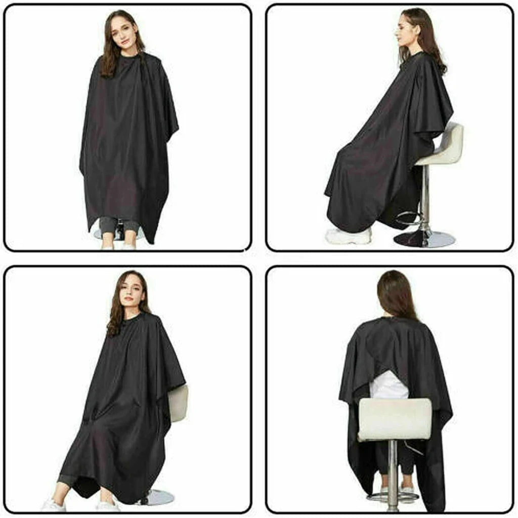 Black White Hair Cutting Cloth Pro Salon Hairdressing Cape Gown Barber Silicone Neck Hairdresser Apron Haircut Capes Wholesale