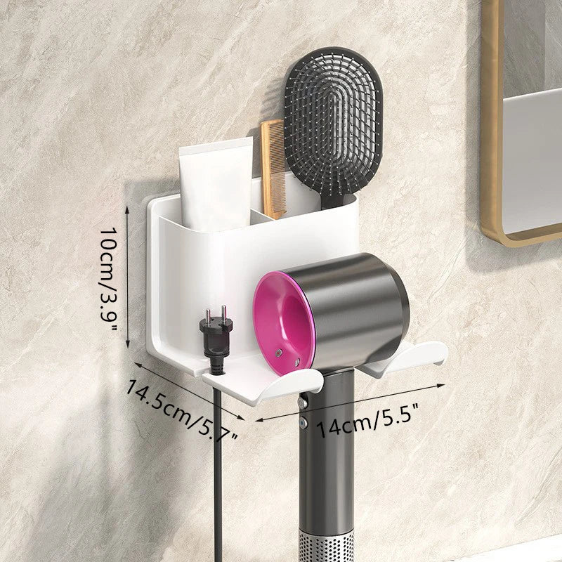 New Hair Dryer Holder Hair Straightener Stand Nail Free Shelves For Wall Storage Rack Shelf