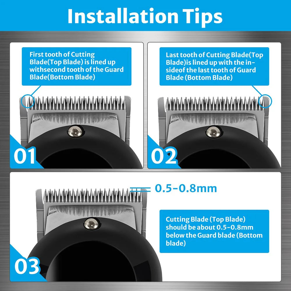 45mm Wide Large Professional Barber Hair Clipper Blade for WAHL & Andis Super Taper Replacement General Blade Set Drop Shipping