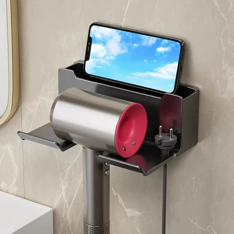 1 Pcs Hair Dryer Holder Wall Dryer Cradle Straightener Stand Hairdryer Organizer Box Plastic Hair Dryer Stand