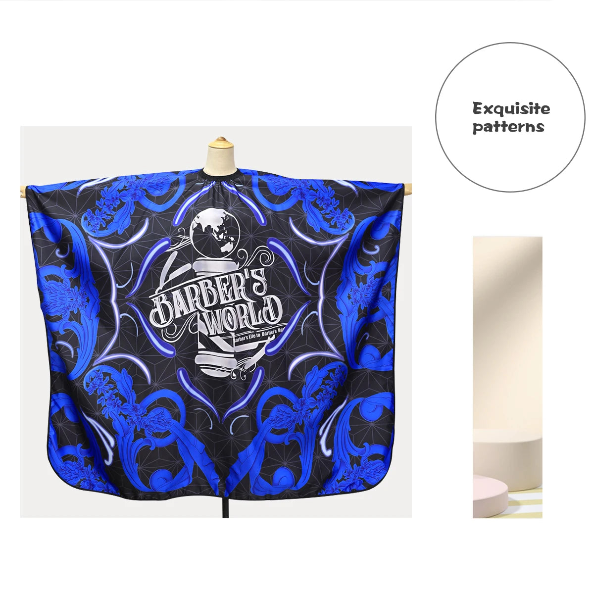 Blue Barber Haircut Cloth Waterproof Salon Gown Adjustable Closure Hairdressing Apron Antistatic Hairdresser Capes Barbershop