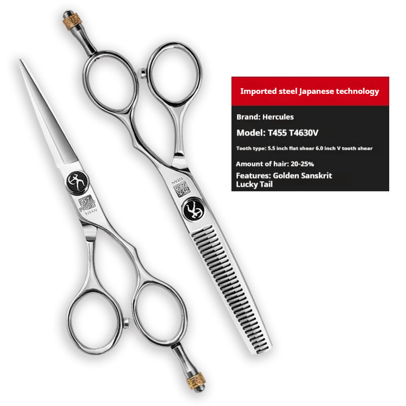 Flat And Tooth Scissors Hair Scissors Thinning Shear Seamless Hair Stylist