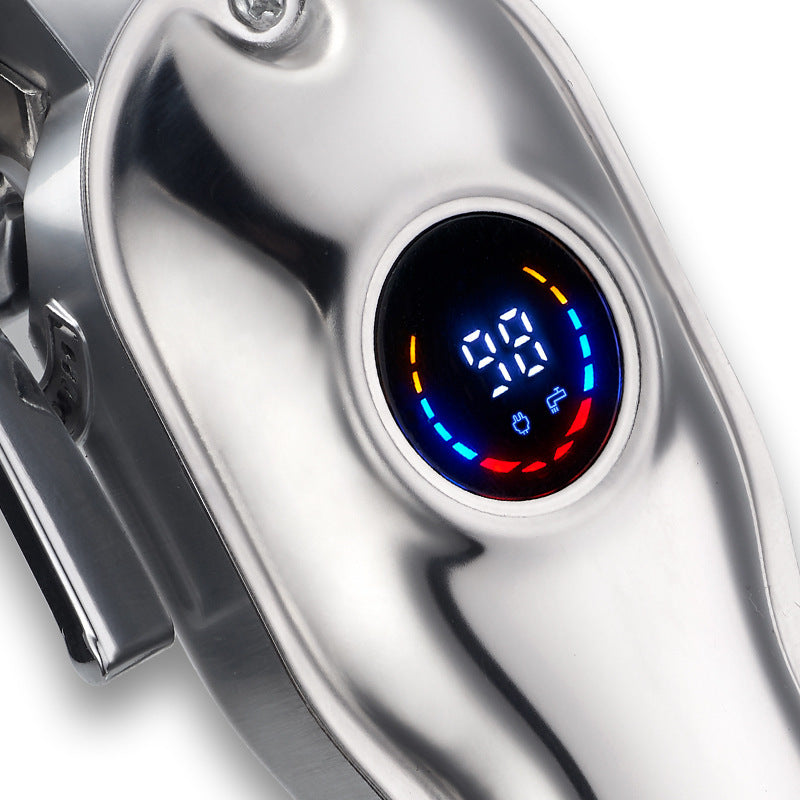 Oil Head Engraving Scissors LCD Digital Display Hair Rechargeable Color Card Electric Clipper Razor Clippers