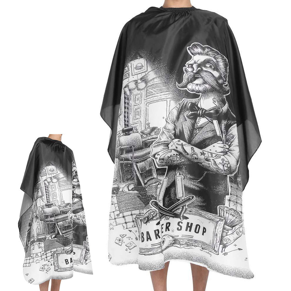 Japanese Style Sketch Hairdressing Cloth Barber Shop