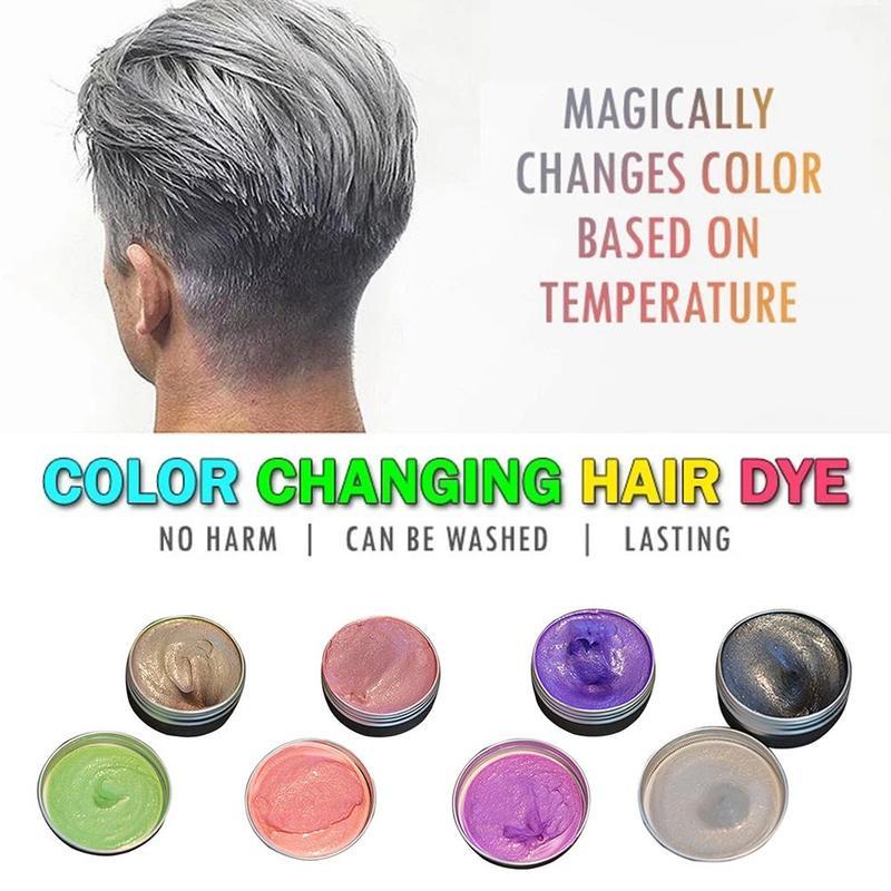 Temperature change hair dye