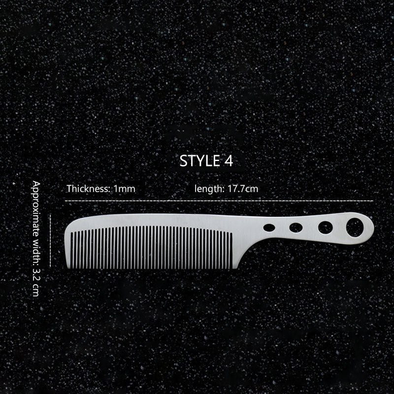 Fine-toothed ultra-thin steel comb for barber shop