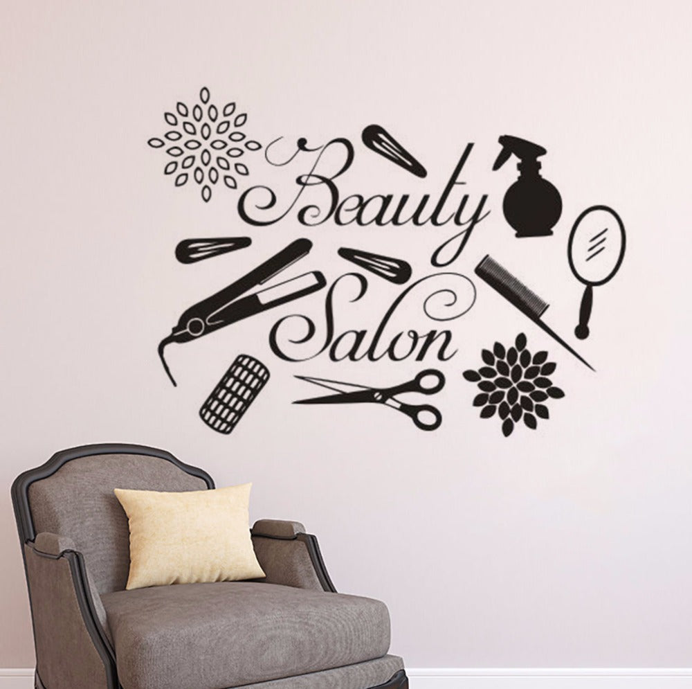 Beautiful Decoration Barber Shop Window Wall Decal