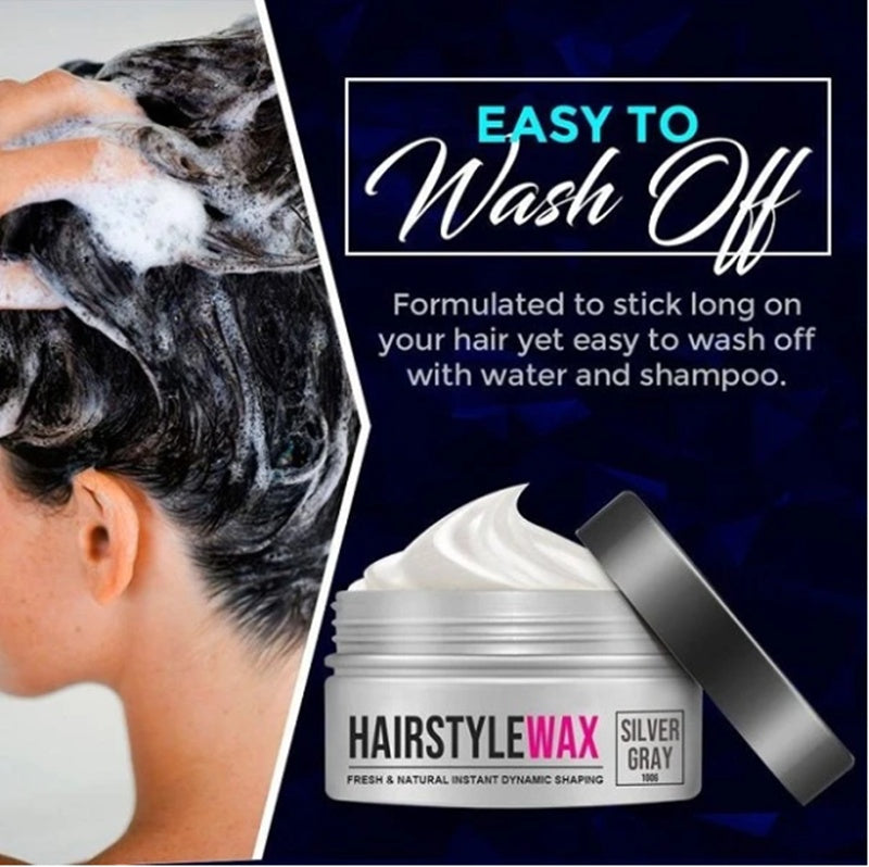 Silver Gray Dynamic Styling Hair Wax Hair Mud Gel Water