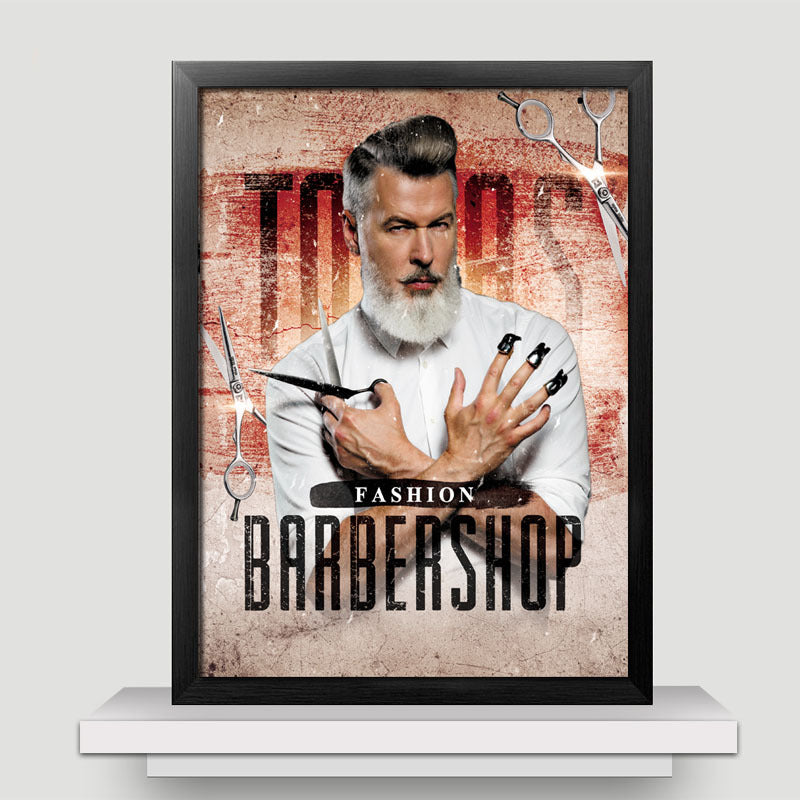 Men's Oil Hair Salon Hairdressing Barber Shop Decorative Painting