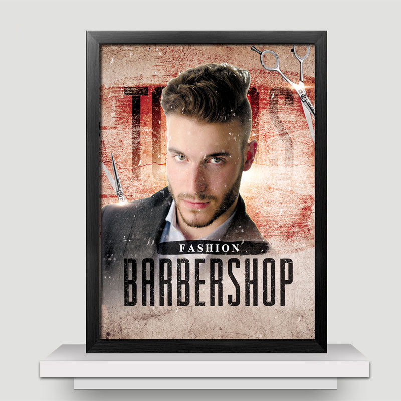 Men's Oil Hair Salon Hairdressing Barber Shop Decorative Painting