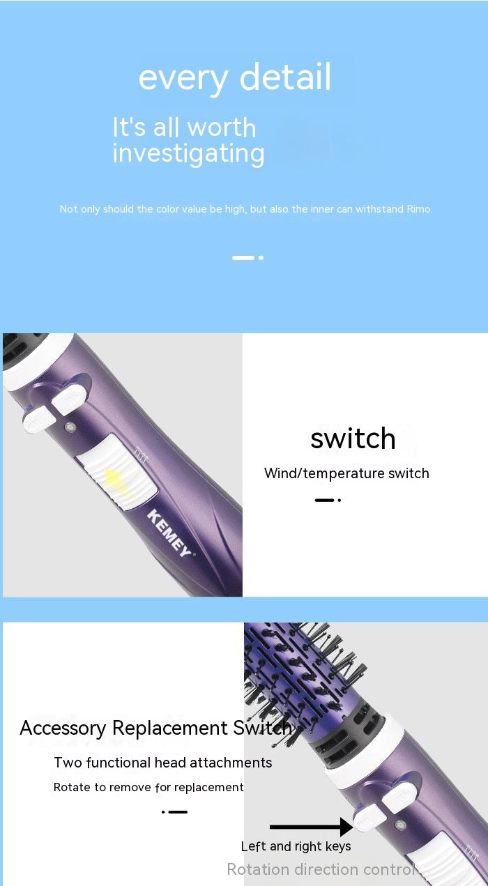 Multifunctional Warm-air Straight Comb For Curling Or Straightening Blowing Combs Hair Curler