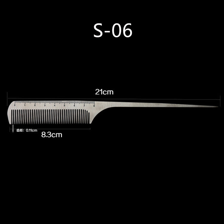 Hairdresser Stainless Steel Dense Tooth Comb