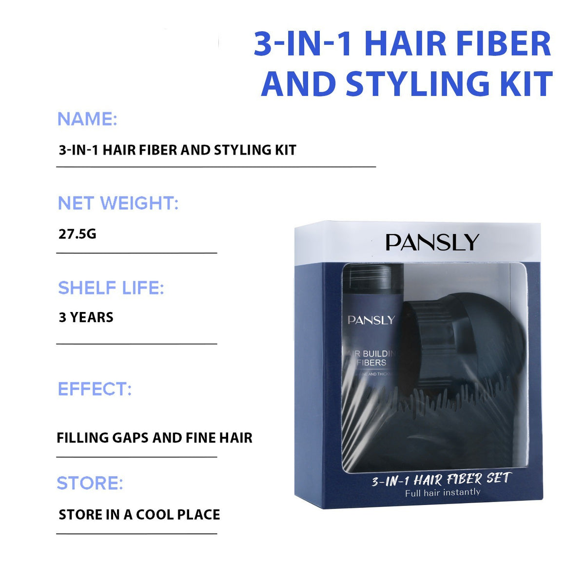 3 In 1 Hair Fiber Powder Styling Suit