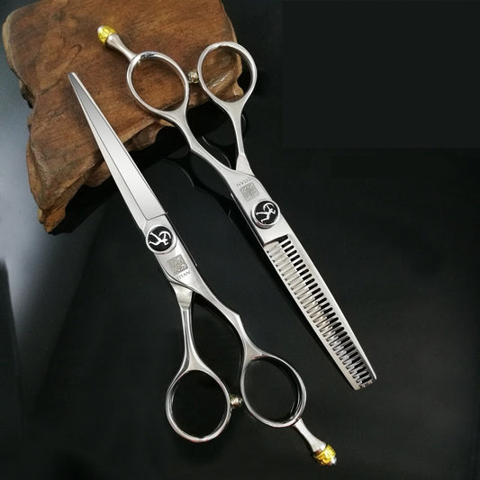 Flat And Tooth Scissors Hair Scissors Thinning Shear Seamless Hair Stylist