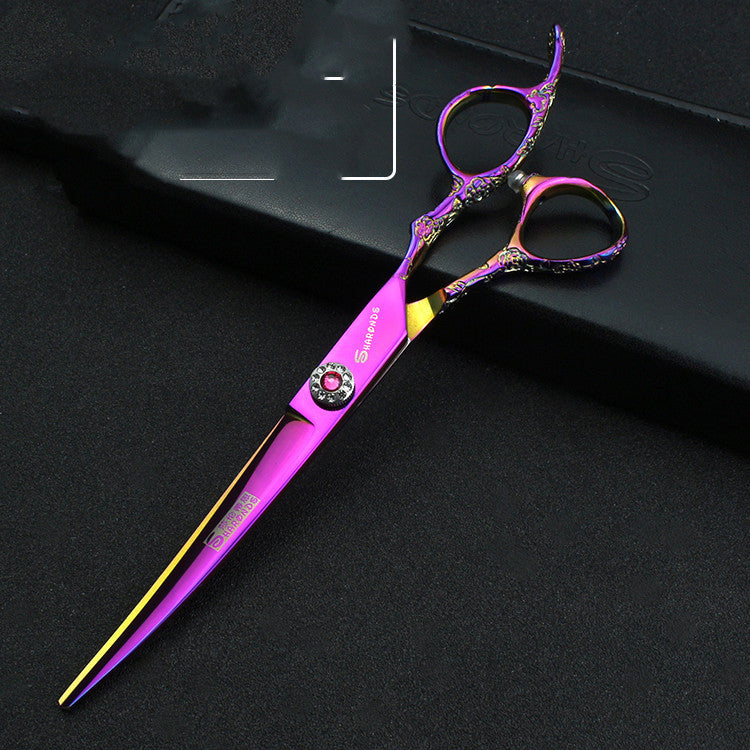 Rose Scissors 7 Inch Hairdressing Scissors To Thin Teeth Scissors Set