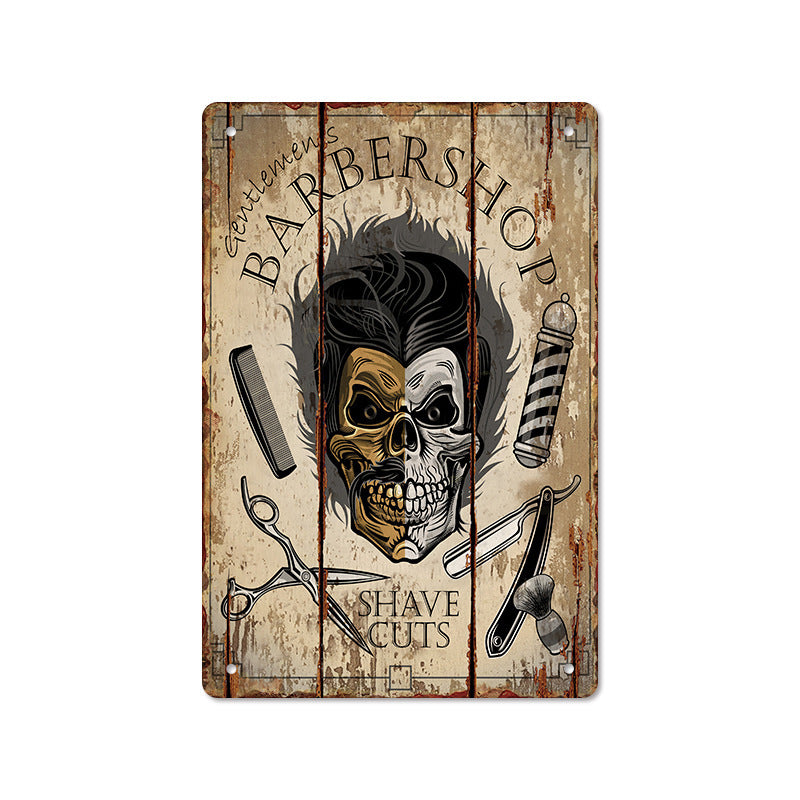 Barber Shop Poster Vintage Iron Sheet Painting