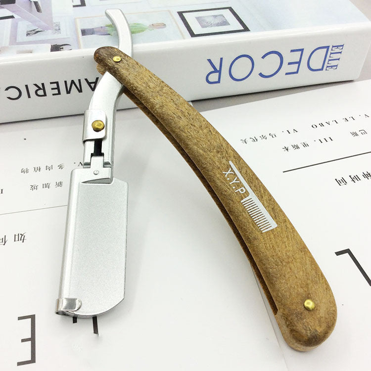 Manual wooden frame razor