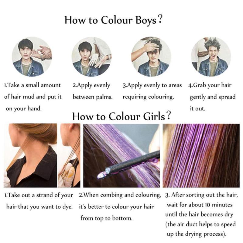Temperature change hair dye