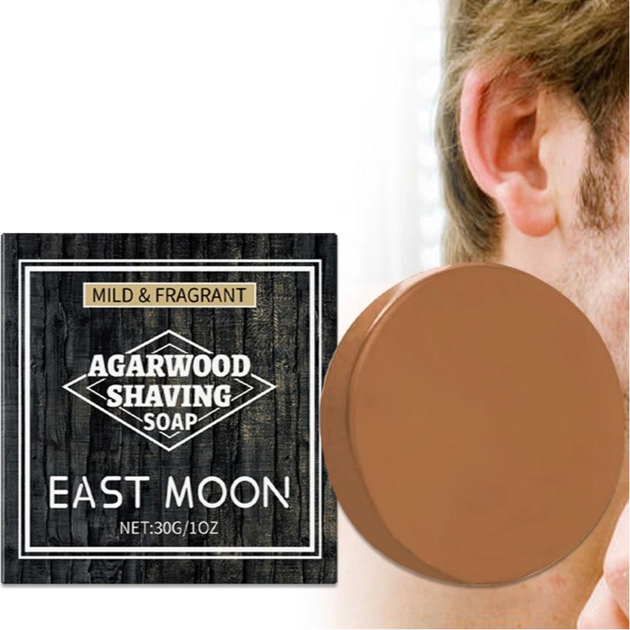 East Moon Men Shaving Soap Foam Rich Easy Clean Not Stimulating Long-Lasting Refresh Gentle Smoothing Handmade Beard Care Soaps