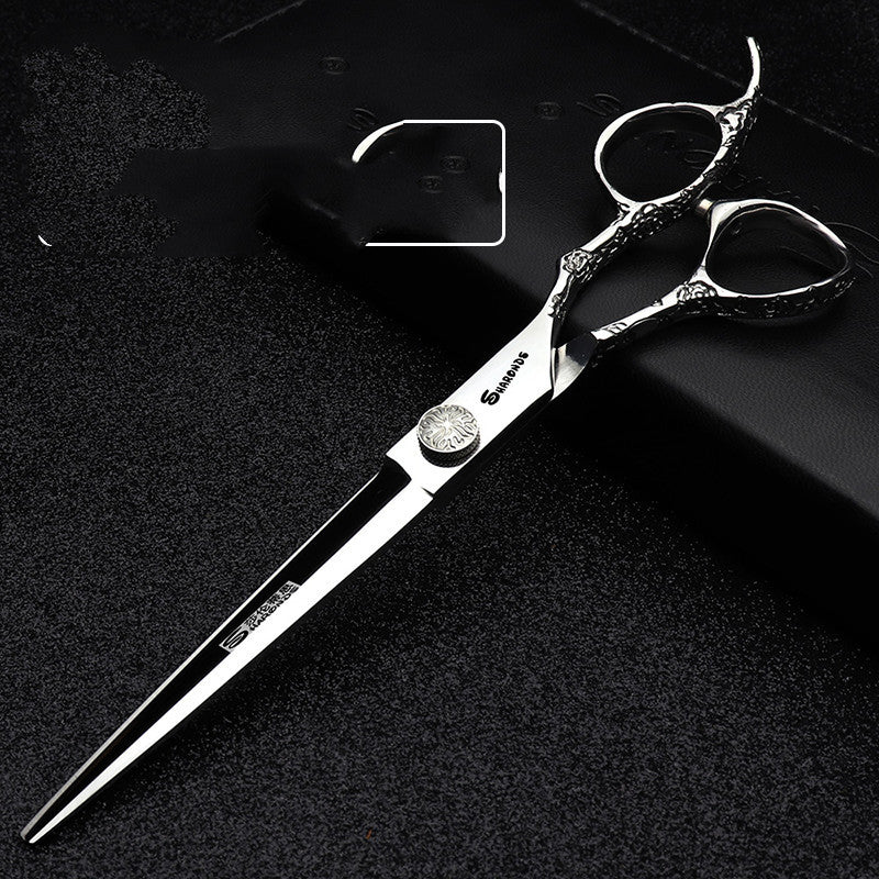 Rose Scissors 7 Inch Hairdressing Scissors To Thin Teeth Scissors Set