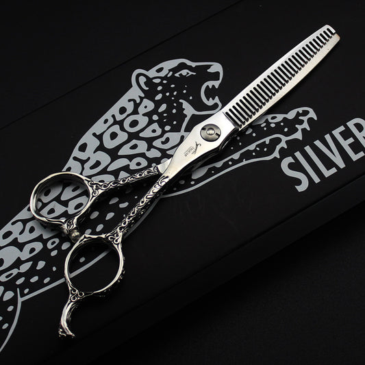 Leopard style hair scissors