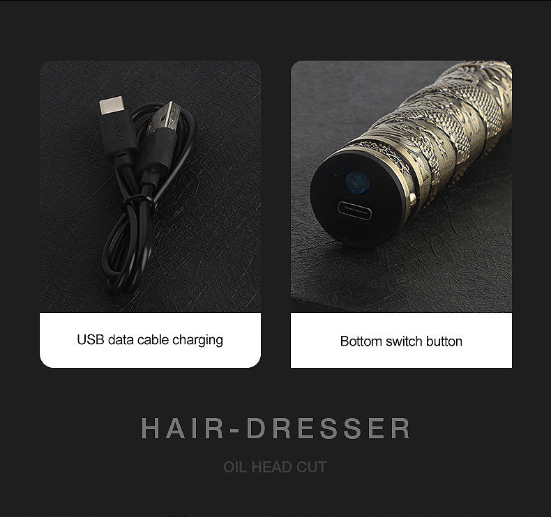 HIENA Panlong Hair Clipper Buddha Head Dragon And Phoenix Haircut Push Set T9 Hair Scissors Cross-border Hair Cutting Knife Oil Head Clippers