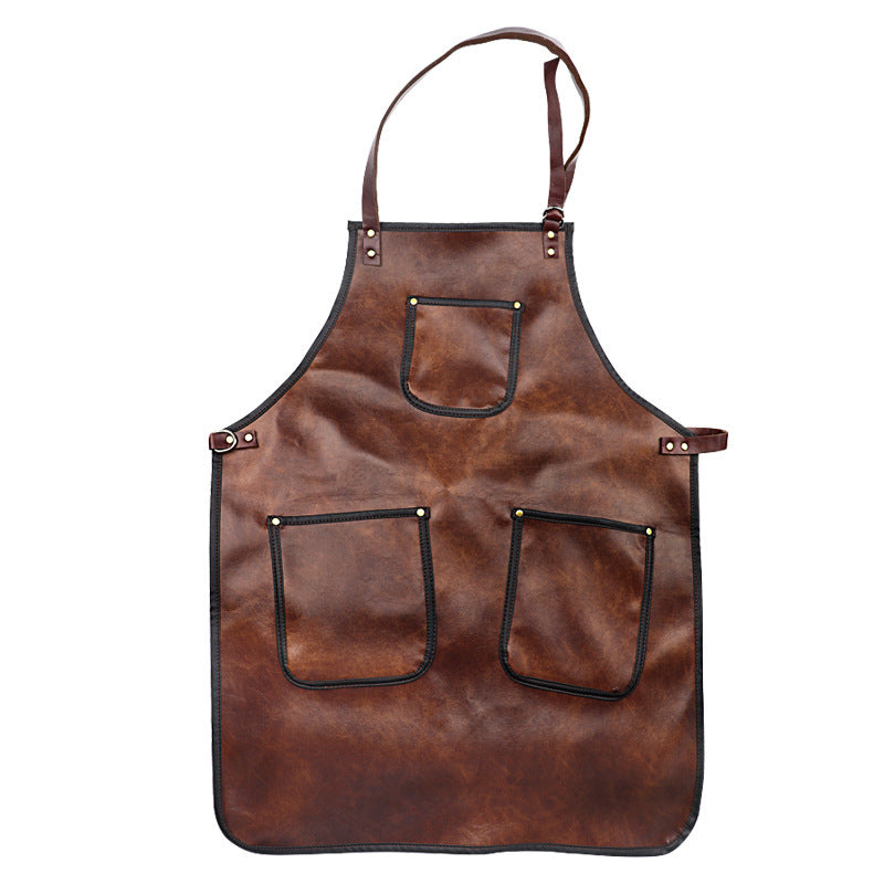 PU Leather Strap Work Apron Barber Hairdresser Workwear