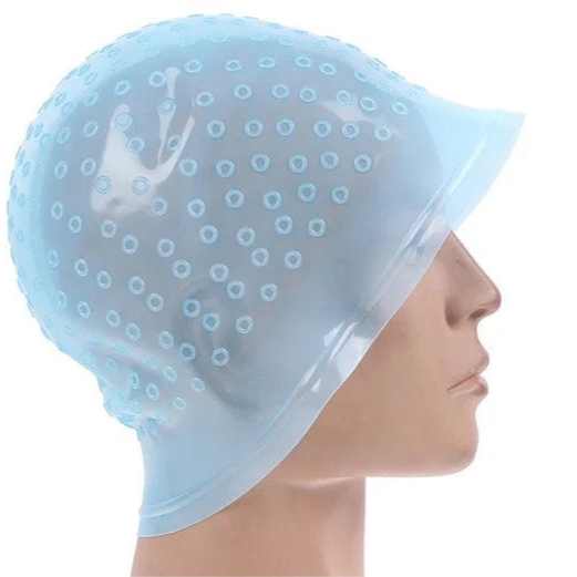 Reusable silicone hair color and bright dye cap for hairstyle tools
