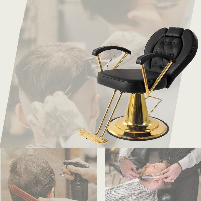 Comfortable Golden Hair Salon Chair