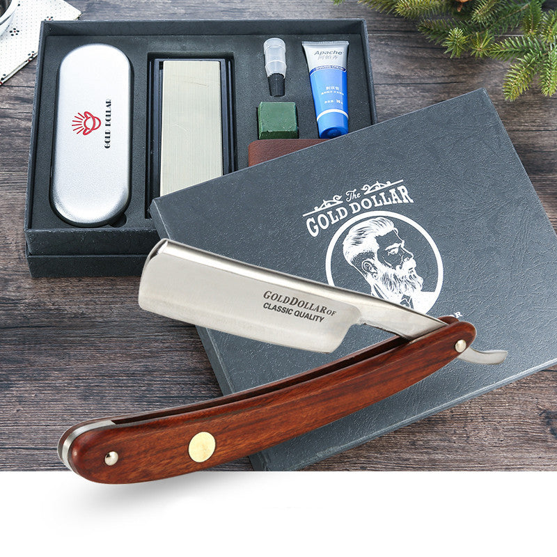 Manual Wooden Handle Vintage Razor Shaving Head