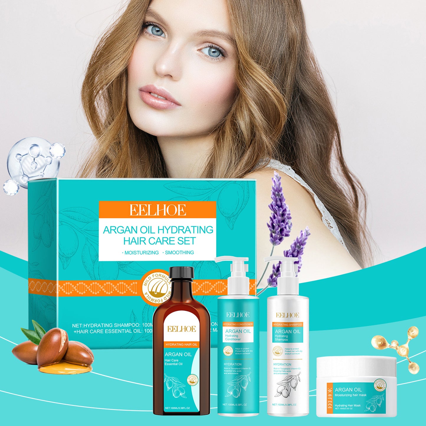 Morocco Nuts Oil Moisturizing Hair Care Set