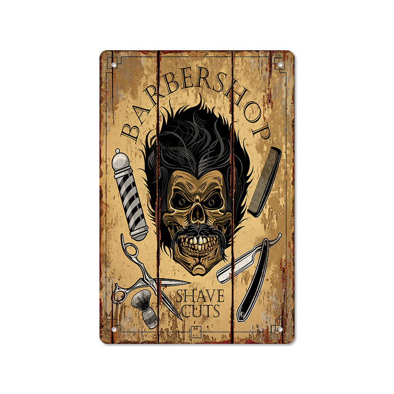 Barber Shop Poster Vintage Iron Sheet Painting