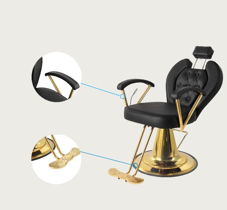 Comfortable Golden Hair Salon Chair