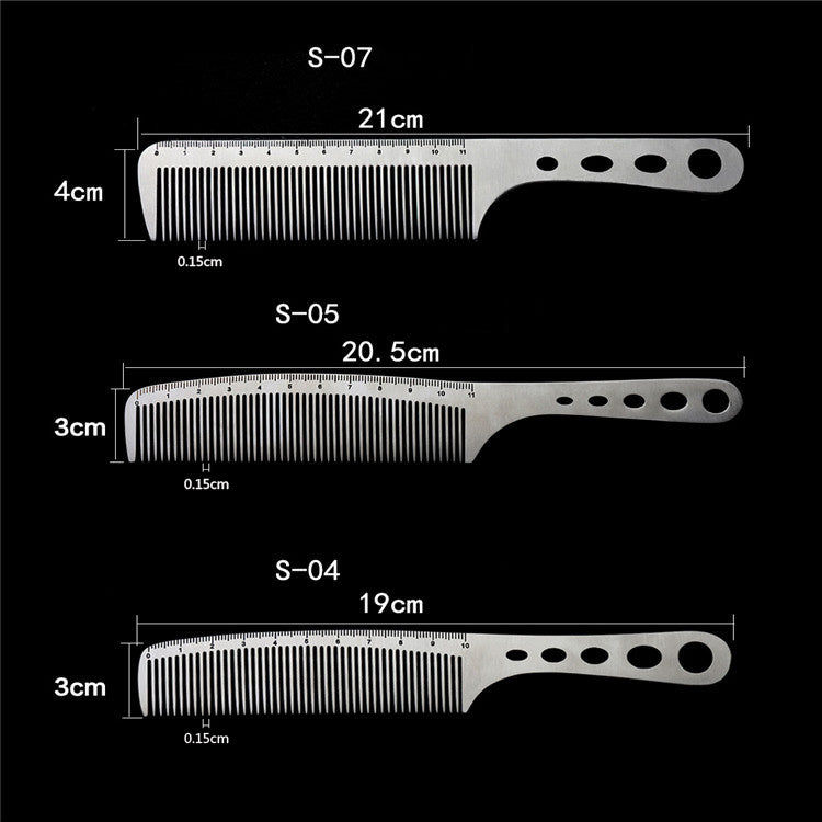 Hairdresser Stainless Steel Dense Tooth Comb