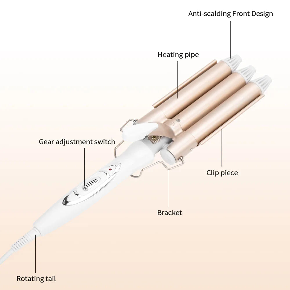 Professional Curling Iron Ceramic Triple Barrel Hair Styler Hair ELectric Curlers Electric Irons Curling Hair Waver Styling Tool