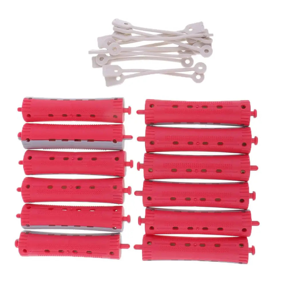 12 Pcs Wave Hairstying Perm Rod bars Curler Hairdressing Tool Set Salon Hair Rollers Set Hair Clips Hair Styling Tools