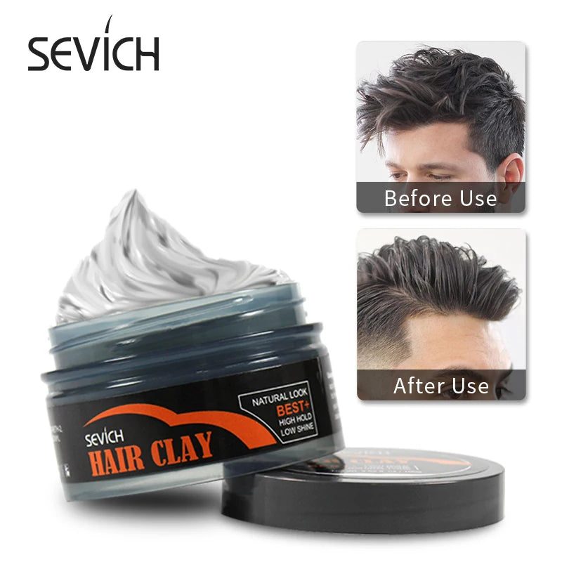 Sevich Retro Hair Styling Clay Mud 100g Long Lasting Stereotype Hair Wax for Men Strong Hold Hairstyles Matte Finished Molding