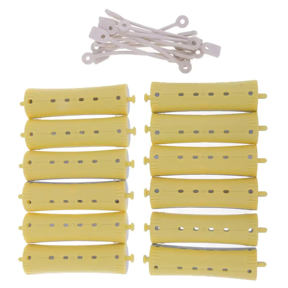 12 Pcs Wave Hairstying Perm Rod bars Curler Hairdressing Tool Set Salon Hair Rollers Set Hair Clips Hair Styling Tools