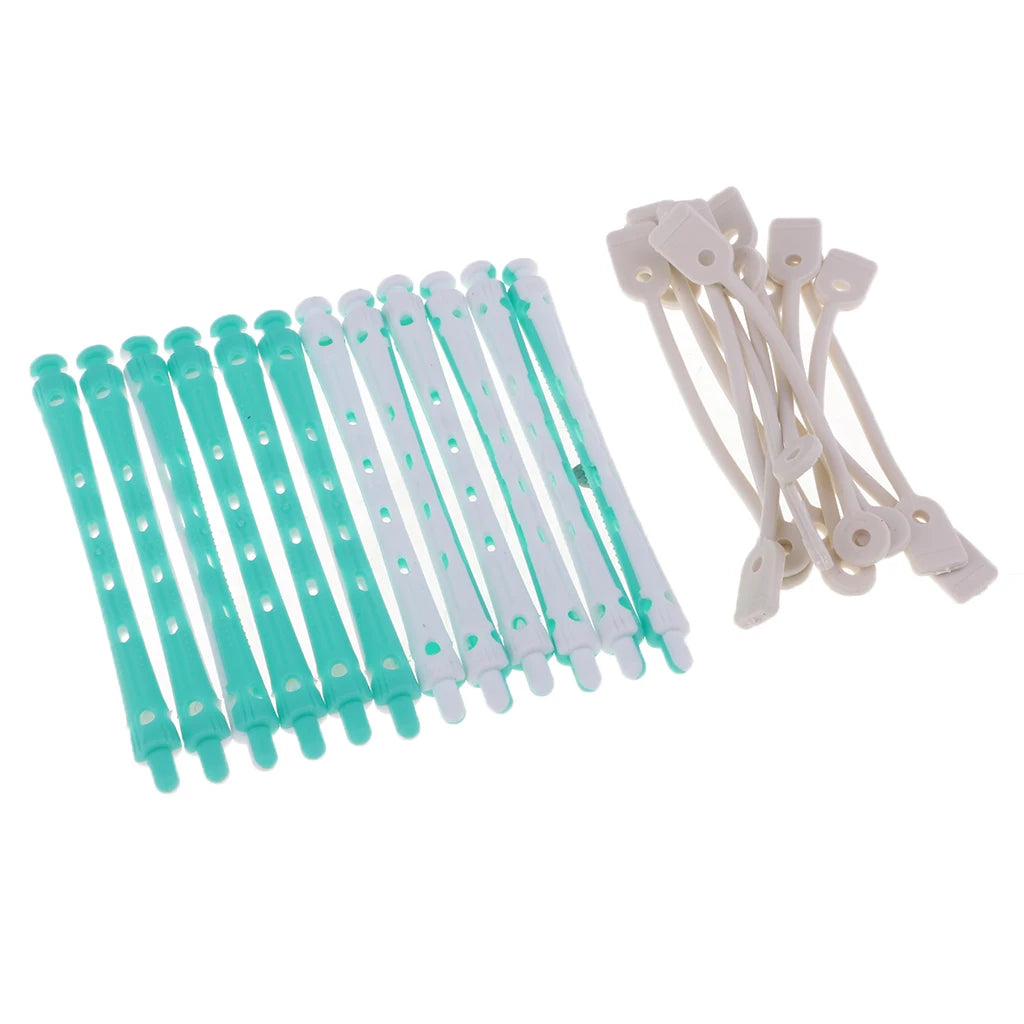 12 Pcs Wave Hairstying Perm Rod bars Curler Hairdressing Tool Set Salon Hair Rollers Set Hair Clips Hair Styling Tools