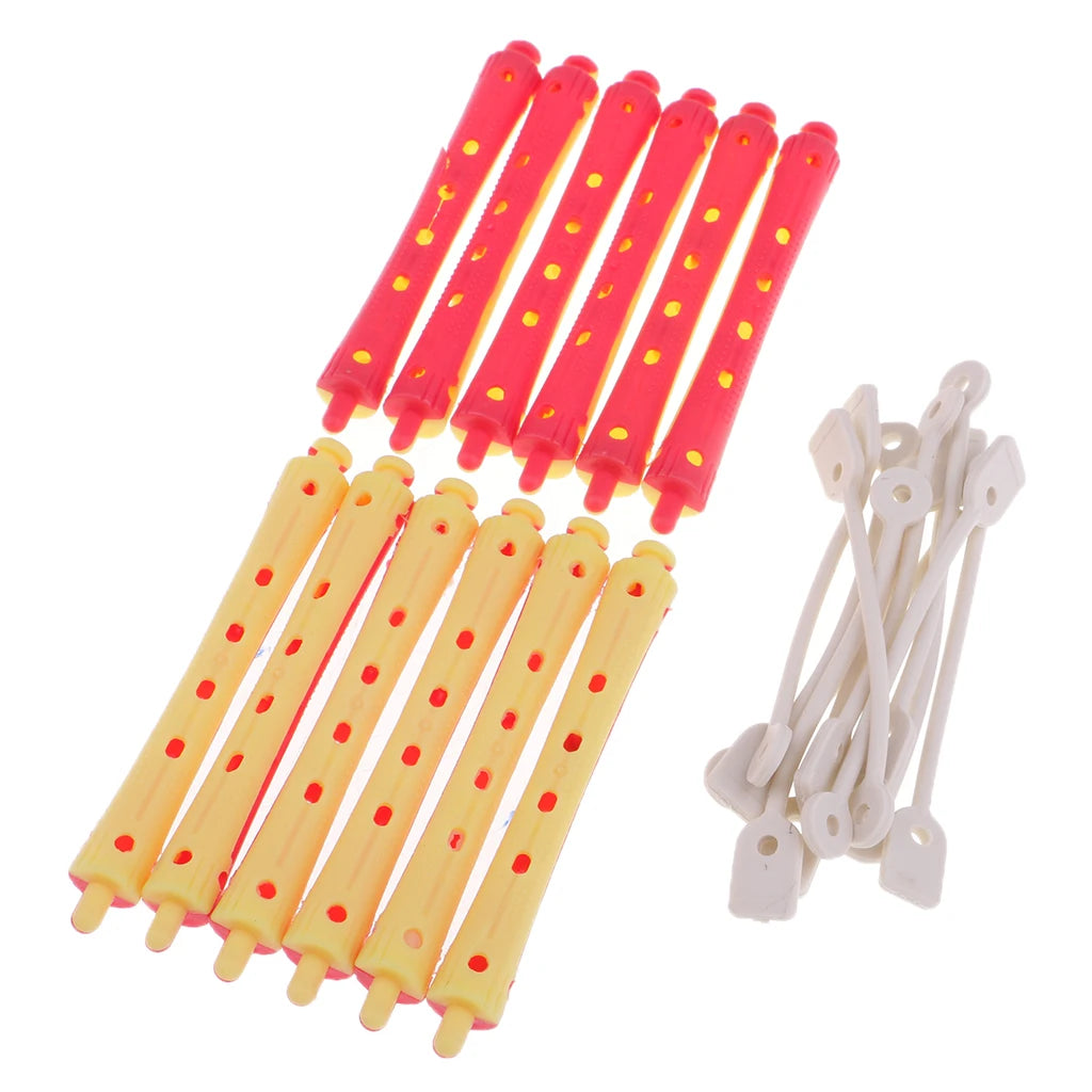 12 Pcs Wave Hairstying Perm Rod bars Curler Hairdressing Tool Set Salon Hair Rollers Set Hair Clips Hair Styling Tools