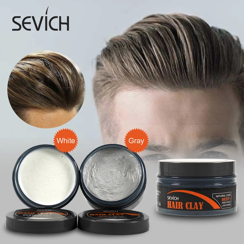 Sevich 100g Grey Color Matte mud Strong Hold Hair clay Fashion Modelling Hair Clay Salon Hair Styling Cream